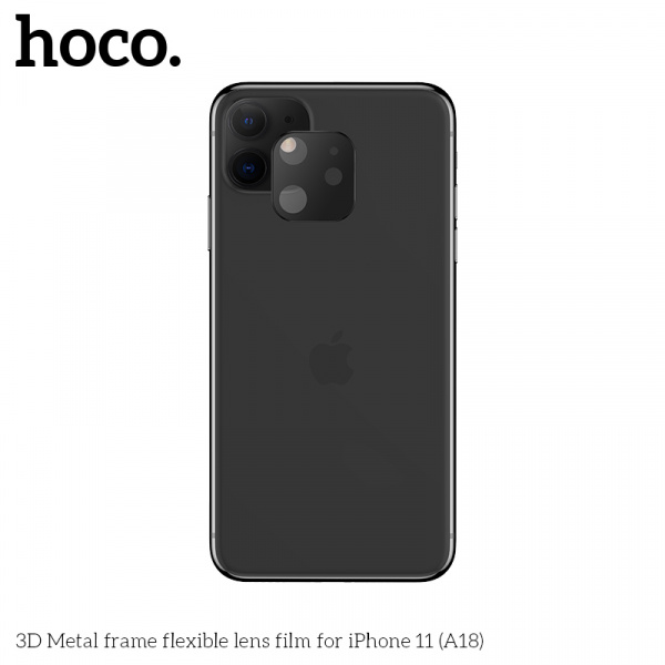 Защитное стекло HOCO A18 на объектив камеры для iPhone XR/11, черный