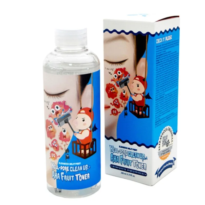 Тонер-пилинг для лица с фруктовыми кислотами Elizavecca Hell-Pore Clean Up Aha Fruit Toner